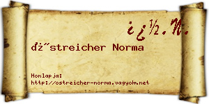 Östreicher Norma névjegykártya